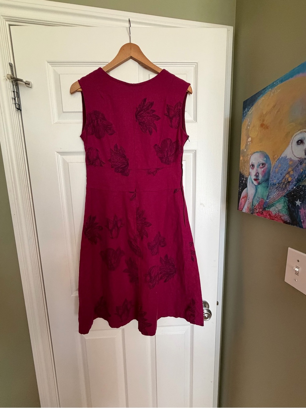 Smoking Lily Fuchsia Pink Linen Dress - Picture 8 of 11